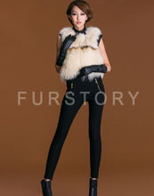 Load image into Gallery viewer, Natural Fox Fur +lamb Fur Vest Raccoon Decoration Waistcoat Jacket