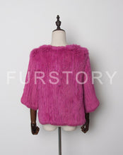 Load image into Gallery viewer, New Real Rabbit Fur Coat Female Real Fur Pullover Women&#39;s Winter Coast Rabbit Fur Knitted Coat Promotions Fur Story FS13069