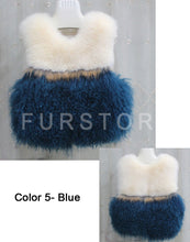 Load image into Gallery viewer, Natural Fox Fur +lamb Fur Vest Raccoon Decoration Waistcoat Jacket