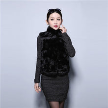 Load image into Gallery viewer, Natural Rabbit Head Fur Vest Waitcoat Jacket Coat