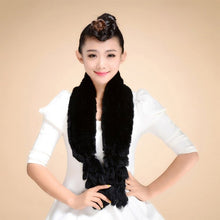 Load image into Gallery viewer, Real REX Rabbit Fur Scarf Fur Grape Decoration Wrap Cape Shawl Neck Warmer Green 16 Colors Available FS13501
