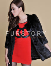 Load image into Gallery viewer, Women&#39;s Natural Fur Coat Long Version Light Camel Full Pelt Real Fur Coat Female