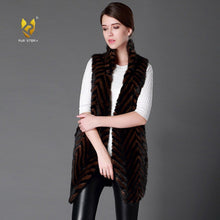 Load image into Gallery viewer, Plus Size Women&#39;s Real Mink Fur Vest Real Fur Vest Female 15217