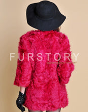 Load image into Gallery viewer, Real Lamb Fur Coat Overcoat Jacket  Long Version Ladies&#39; Top Garment Gilet Winter Dress White Fur Story FS13065
