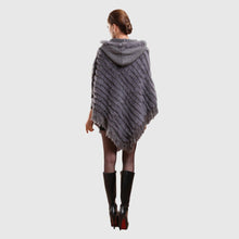 Load image into Gallery viewer, Women&#39;s Handmade Knitted Real Rabbit Fur Autumn Winter Fur Pashmina 070121