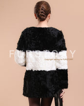 Load image into Gallery viewer, New Lamb Fur Coat Jacket Overcoat  Winter Overcoat In Fashion Interval Color Style Good Quality Lamb Fur FS13068