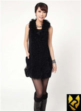 Load image into Gallery viewer, Natural Mongolia Lamb Fur Vest Wool Vest Jacket Coat Commuter Style Big Lamb Fur