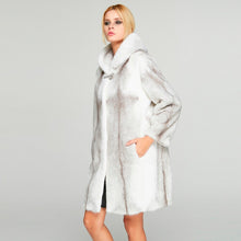 Load image into Gallery viewer, Fur Story FS18120 Women&#39;s Genuine Mink Fur Long Coat with Fur Hood Winter Warm Jacket