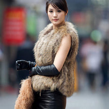 Load image into Gallery viewer, natural raccoondog fur vest waistcoat coat jacket overcoat thick and warm Shipping free