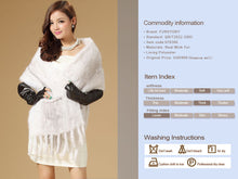 Load image into Gallery viewer, Real Knitted Mink Fur Shawl Stole Wrap Cape Poncho Coat Garment Various Colors Fur Story FS070306