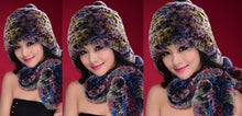 Load image into Gallery viewer, Knitted Real Rabbit Fur Hat Beanie Earmuff Bomber Hat  Women&#39;s Winter Hats 14606