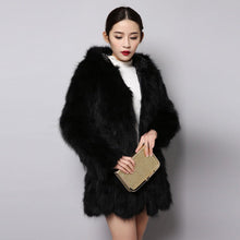 Load image into Gallery viewer, Natural Raccoon Fur Coat Women&#39;s Real Fur Jacket Long Sleeve Winter Warm Outwear 151256