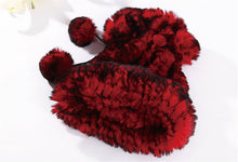 Load image into Gallery viewer, Women&#39;s Hats Knitted Real REX Rabbit Fur Beanie Hat 14603