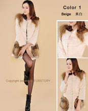 Load image into Gallery viewer, Winter Natural Fur Coat Female Pocket Decoration Women&#39;s Coat