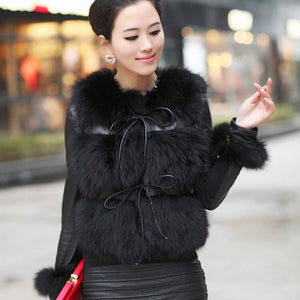 Natural Raccoon Fur Vest Classic Style Whole Leather Fur Waistcoat Jacket