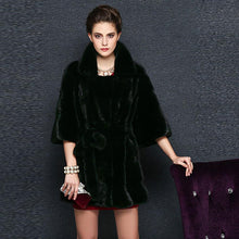 Load image into Gallery viewer, Women's Genuine Mink Fur Coat Women With Suit Collar Warm Long Overcoat  16047