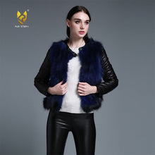 Load image into Gallery viewer, Winter Women&#39;s Raccoon fur Jacket with Genuine Sheep leather Sleeve 151220