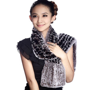 Real REX rabbit fur scarf wrap cape shawl neck warmer beautiful women scarf winter thick FS14510