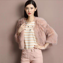Load image into Gallery viewer, Winter Women&#39;s Natural Fur Coat Color Optional Three Quarter Sleeve