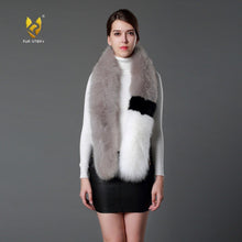Load image into Gallery viewer, Women's Real Fox Fur Scarf Lady Fashion Winter Warm Shawl Patchwork 16756