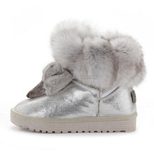 Load image into Gallery viewer, Winter Genuine Cow Leather Shoes Snow Boots Real Fox Fur  Warmer Increased Women Boots Shoes FS14901