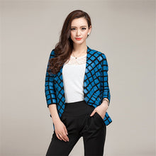 Load image into Gallery viewer, Genuine Sheep Leather Jacket Profashionable Plaid Design Blazer Lamb Leather Coat 14109