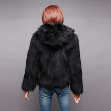 Load image into Gallery viewer, Women&#39;s Natural Raccoon Fur Coat Hoodie Real Fur Female Outwear 151258
