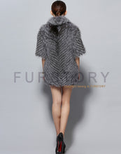 Load image into Gallery viewer, Women&#39;s Silver Fox Fur Coats with Fur Collar Puff Overcoat Winter Jackets Female Dress