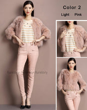 Load image into Gallery viewer, Winter Women&#39;s Natural Fur Coat Color Optional Three Quarter Sleeve