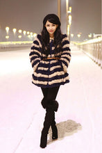 Load image into Gallery viewer, Knitted Rabbit Fur Coat Jacket Vest Sweater Long and Short Version 13003