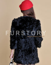 Load image into Gallery viewer, Real Lamb Fur Coat Overcoat Jacket  Long Version Ladies&#39; Top Garment Gilet Winter Dress White Fur Story FS13065