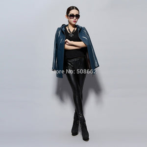 Genuine Sheep Leather Coat Top Quality Leather Jacket  Women Overcoat