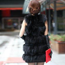 Load image into Gallery viewer, Women&#39;s Natural Rabbit Fur and  Fox Fur Vest Coat Jacket Waistcoat Ladies&#39; Dress Gift