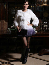 Load image into Gallery viewer, Real Lamb Fur Coat with Fox Fur Hem Jacket Overcoat Womens&#39; Dress Garment Gilet Fur Story FS13037