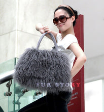 Load image into Gallery viewer, Cute Handbag Real Mongolia Lamb Wool Fur Bag Handbag Large Size 040501