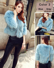 Load image into Gallery viewer, Winter Women&#39;s Natural Fur Coat Color Optional Three Quarter Sleeve