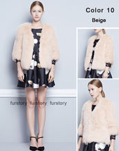 Load image into Gallery viewer, Winter Women&#39;s Real Fox Fur Coat Three Quarter Sleeve Furry Jackets