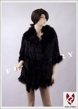 Load image into Gallery viewer, Woman&#39;s Real Fur Coat with Real Fox Fur collar Winter Jacket  Knitted Coats 010140