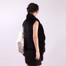 Load image into Gallery viewer, Natural TIGHT-knitted Rabbit Fur Vest Jacket Coat Shawl Overcoat 2 Colors