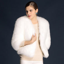 Load image into Gallery viewer, Winter Women&#39;s Real Fox Fur Coat Three Quarter Sleeve Furry Jackets