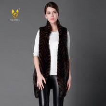 Load image into Gallery viewer, Plus Size Women&#39;s Real Mink Fur Vest Real Fur Vest Female 15217