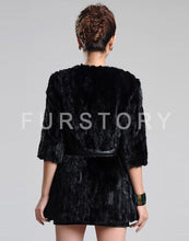 Load image into Gallery viewer, Women&#39;s Natural Mink Fur Coat with Belt Three Quarter Three Quarter