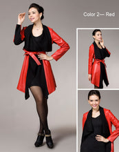 Load image into Gallery viewer, Genuine sheep Leather coat wool blends collar real lamb leather jacket winter overcoat