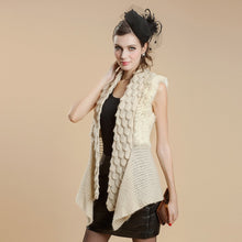 Load image into Gallery viewer, Natural Rabbit Fur Knitter Sweater Waistcoat Jacket Slim Waist Stylish Sweater Part Long Vest