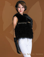 Load image into Gallery viewer, Natural Fox Fur +lamb Fur Vest Raccoon Decoration Waistcoat Jacket
