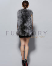 Load image into Gallery viewer, Women&#39;s Real Silver Fox Fur Vest Full Pelt  Zipper Style Natural Color