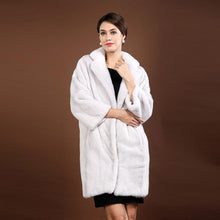 Load image into Gallery viewer, Women&#39;s Genuine Mink Fur Coat Turn Down Collar Natural Fur Women Jacket 16063