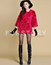 Load image into Gallery viewer, Real Lamb Fur Coat Overcoat Jacket  Long Version Ladies&#39; Top Garment Gilet Winter Dress White Fur Story FS13065