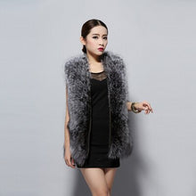 Load image into Gallery viewer, Women&#39;s Real Silver Fox Fur Vest Full Pelt  Zipper Style Natural Color
