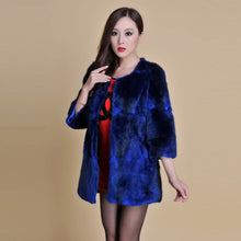 Load image into Gallery viewer, Women&#39;s Natural Fur Coat Long Version Light Camel Full Pelt Real Fur Coat Female